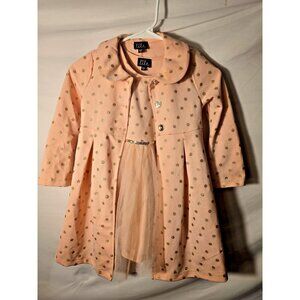 Lilt Girls Matching Dress Coat Set Pink Sparkles Size 6 Easter Outfit Boutique
